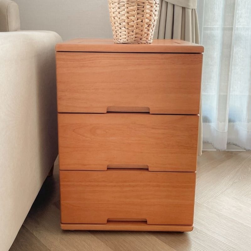 ตู้ลิ้นชักไม้ยางพารา MAAI DESIGN รุ่น SANTO SIDE TABLE สีโอ๊ค
