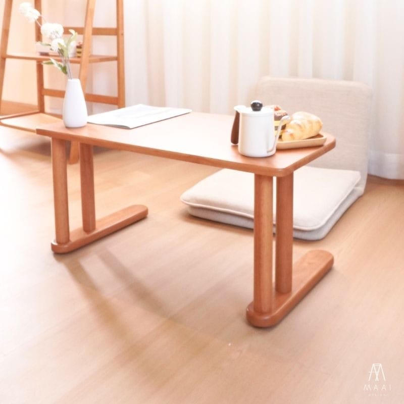 โต๊ะทำงานไม้ยางพารา ปรับ2ระดับ MAAI DESIGN รุ่น TACHI SIDE TABLE สีโอ๊ค_9