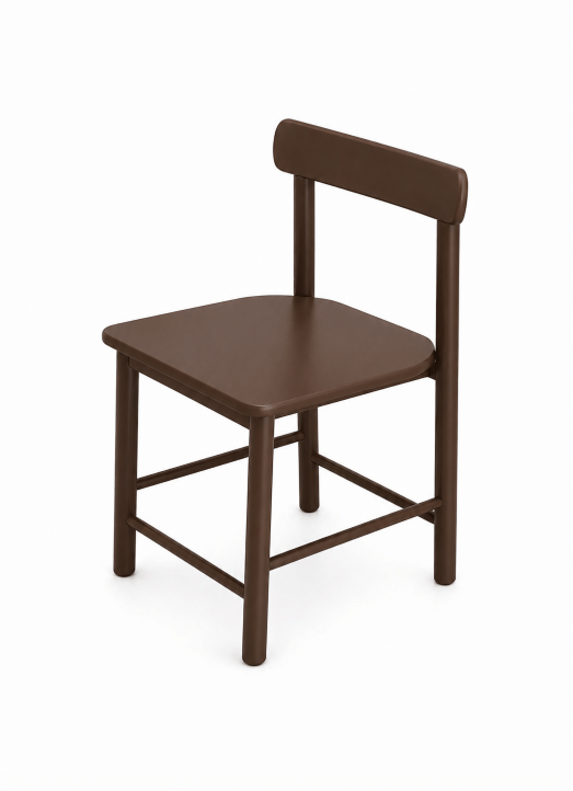 เก้าอี้ทานข้าวไม้ยางพาราแท้ MAAI DESIGN ISU CHAIR สีช็อกโกแลต_4