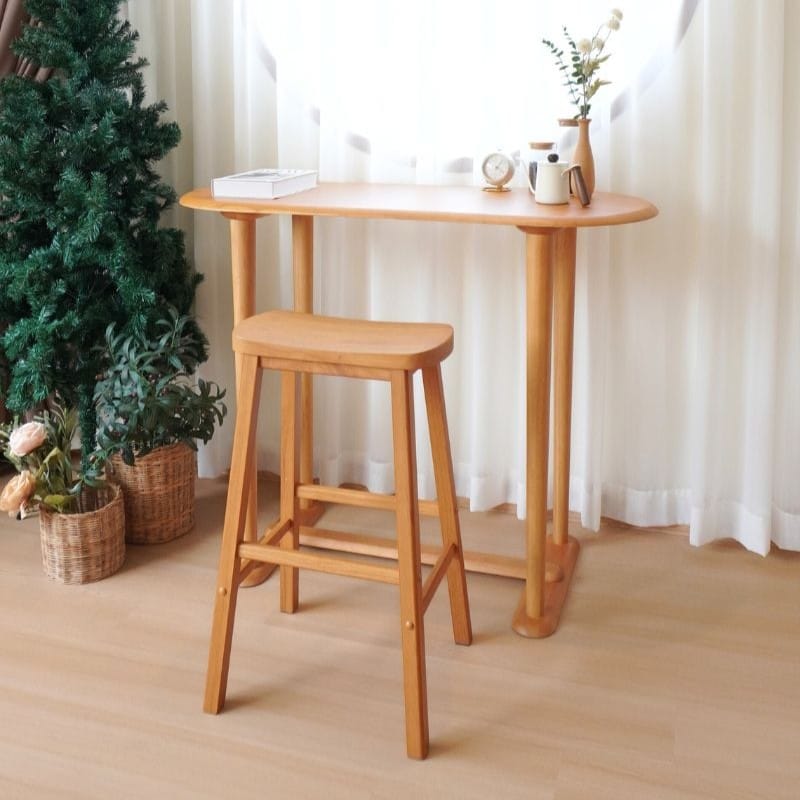 โต๊ะบาร์ไม้ยางพารา MAAI DESIGN รุ่น CHIRU BAR TABLE สีโอ๊ค