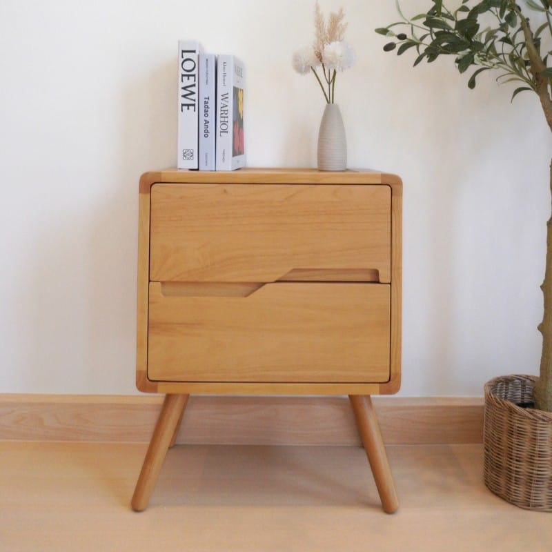 ตู้ลิ้นชักข้างเตียงไม้ยางพารา MAAI DESIGN รุ่น INFINITE SIDE TABLE สีโอ๊ค_2