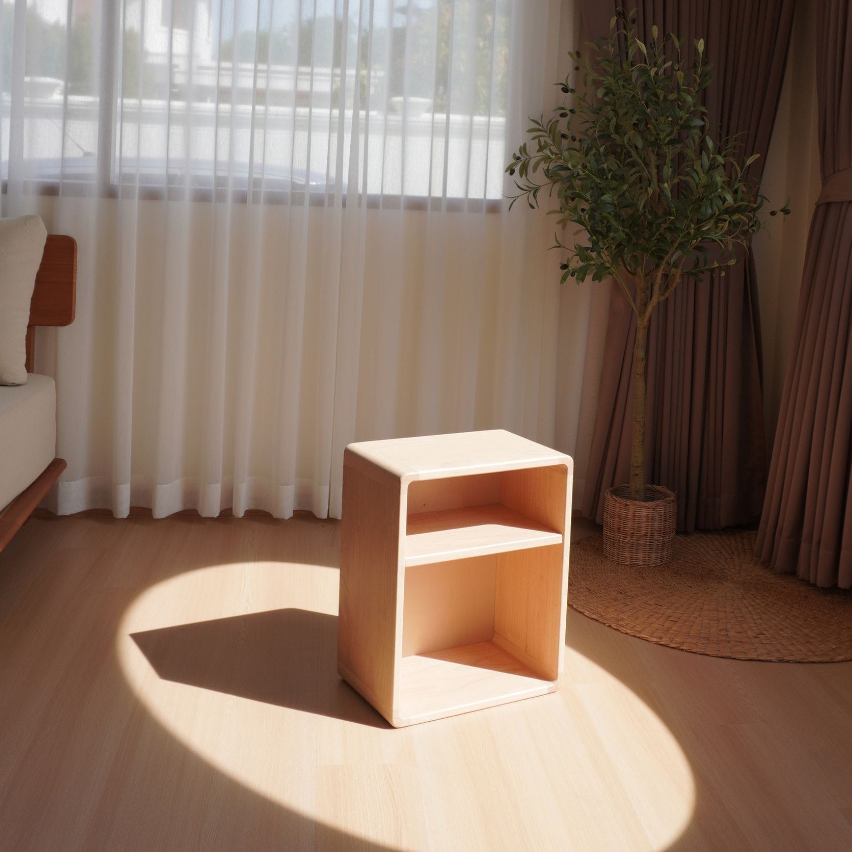 ตู้ข้างเตียงไม้ยางพารา MAAI DESIGN รุ่น AKERU SIDE TABLE สีบีช_2