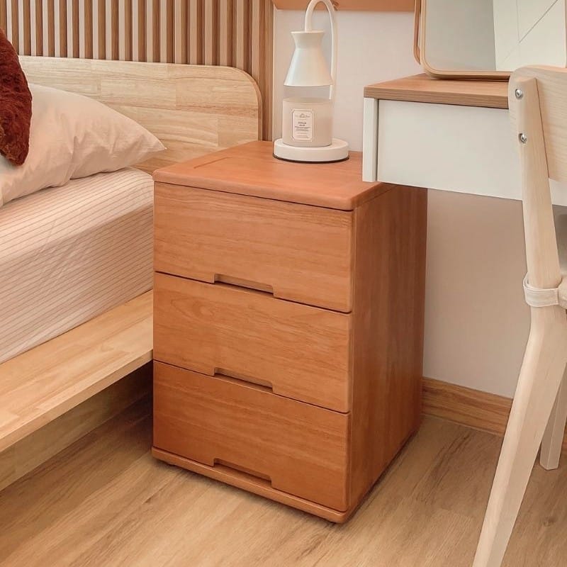 ตู้ลิ้นชักไม้ยางพารา MAAI DESIGN รุ่น SANTO SIDE TABLE สีโอ๊ค_4