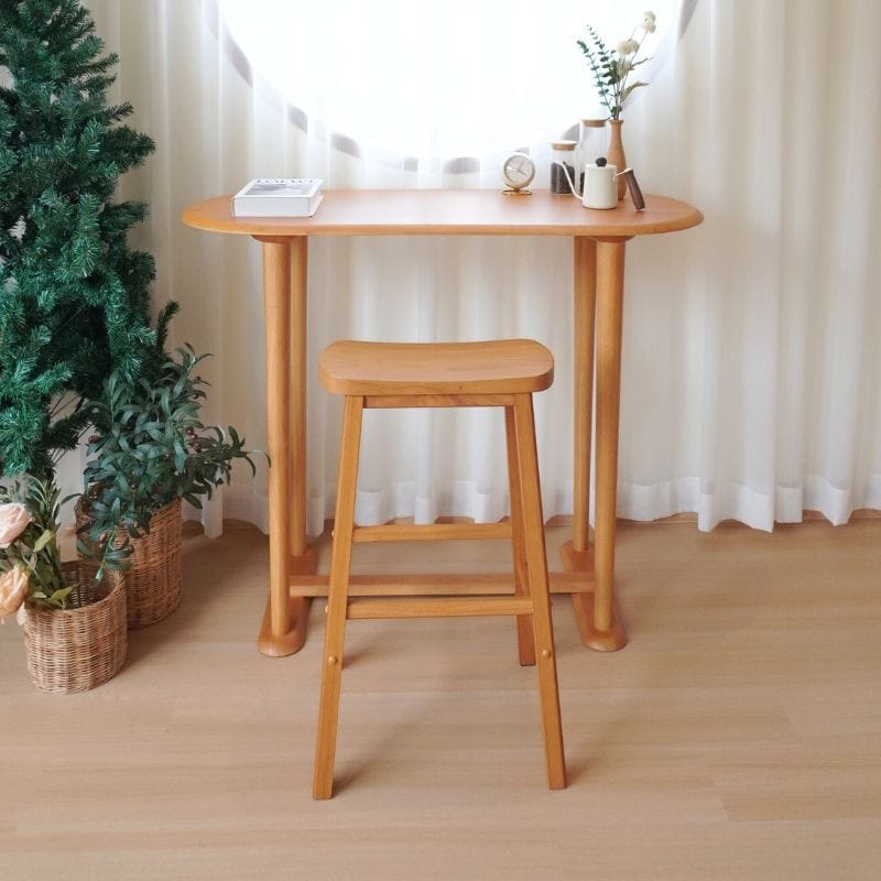 โต๊ะบาร์ไม้ยางพารา MAAI DESIGN รุ่น CHIRU BAR TABLE สีโอ๊ค_5