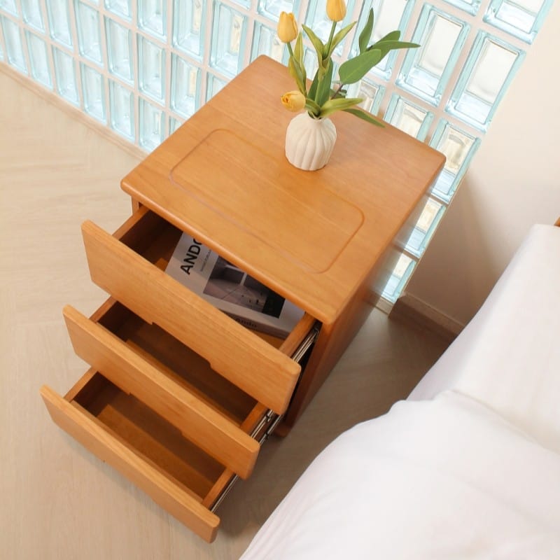 ตู้ลิ้นชักไม้ยางพารา MAAI DESIGN รุ่น SANTO SIDE TABLE สีโอ๊ค_5