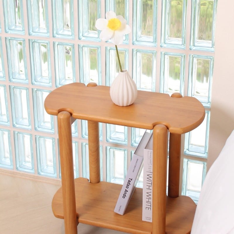 โต๊ะข้างไม้ยางพารา MAAI DESIGN รุ่น CHISAI SIDE TABLE สีโอ๊ค_8