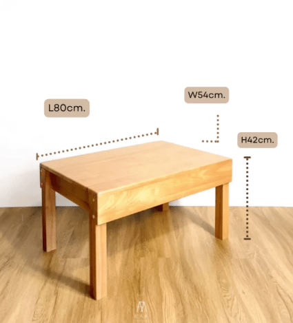 โต๊ะกลางไม้ยางพารา เลื่อนเปิดเก็บของได้ MAAI DESIGN รุ่น SHUNO COFFEE TABLE สีโอ๊ค_1