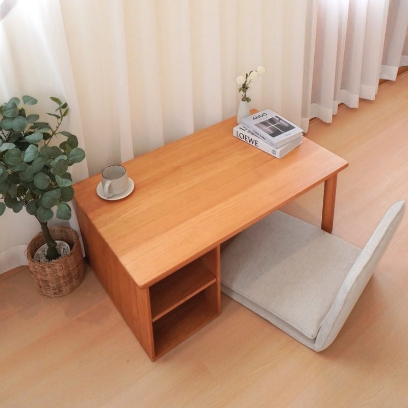 โต๊ะกลางไม้ยางพารา  MAAI DESIGN รุ่น HOKAN COFFEE TABLE  สีโอ๊ค_4