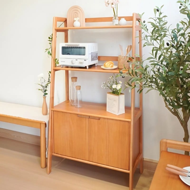 ชั้นวางของไม้ยางพารา MAAI DESIGN รุ่น SHIYOKO SHELF สีโอ๊ค_4