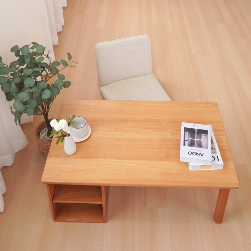 โต๊ะกลางไม้ยางพารา  MAAI DESIGN รุ่น HOKAN COFFEE TABLE  สีโอ๊ค_5
