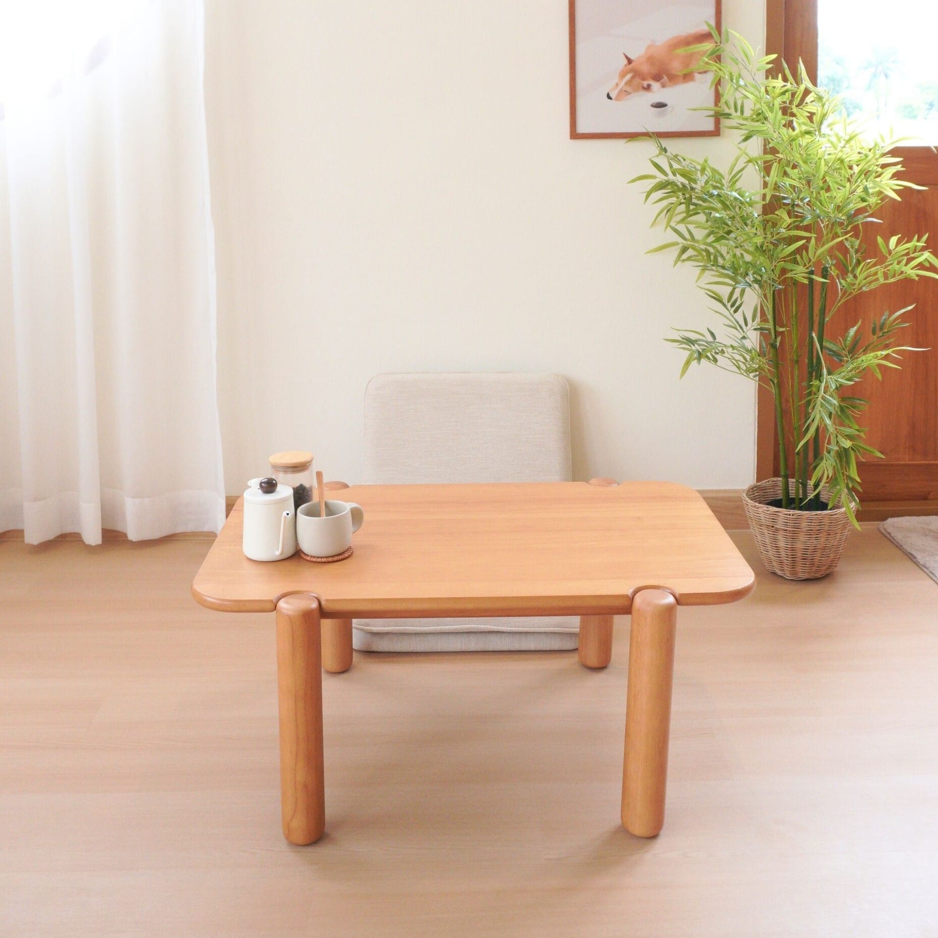 โต๊ะกลางไม้ยางพารา  MAAI DESIGN รุ่น CHUSHIN COFFEE TABLE สีโอ๊ค_7