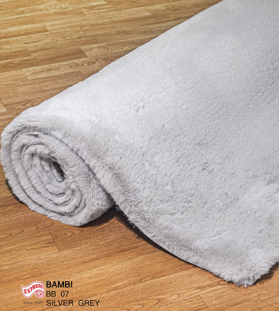 พรมปูพื้น EXPRESS CARPET รุ่น BAMBI รหัส BB07 S ขนาด 80X150 ซม. หนา 35 มม.  สีเทา_1