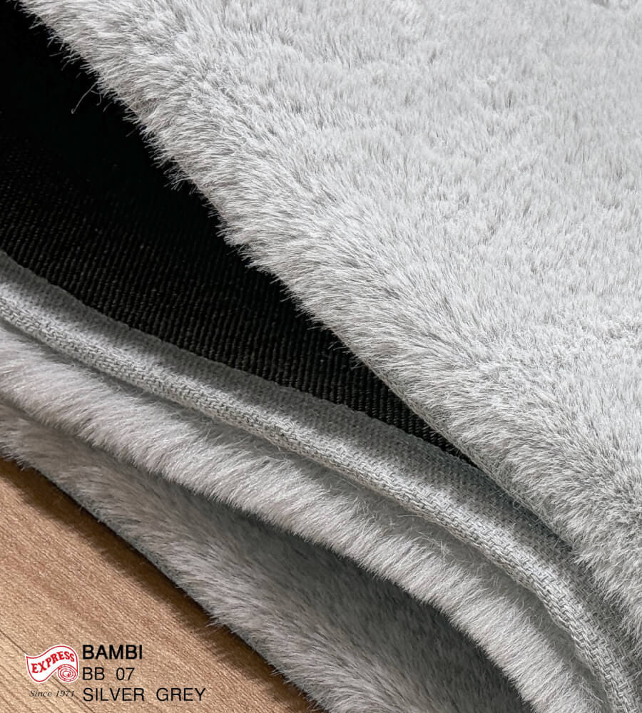 พรมปูพื้น EXPRESS CARPET รุ่น BAMBI รหัส BB07 S ขนาด 80X150 ซม. หนา 35 มม.  สีเทา_2