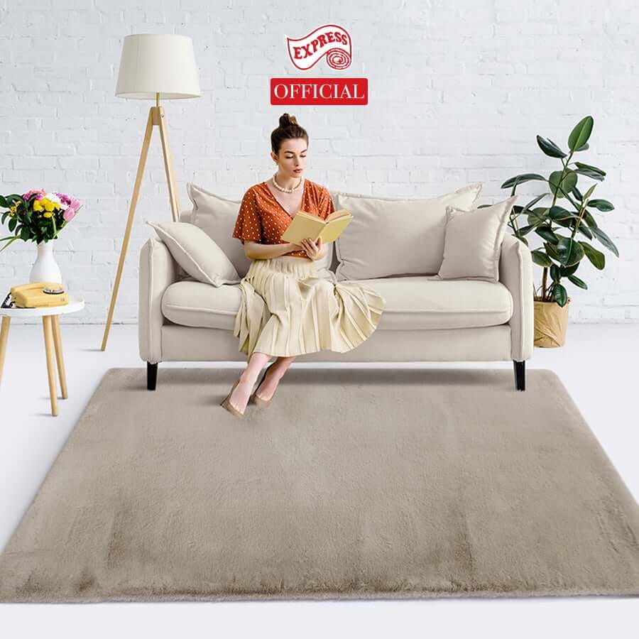พรมปูพื้น EXPRESS CARPET รุ่น BAMBI รหัส BB09 S ขนาด 80X150 ซม. หนา 35 มม.  สีน้ำตาล_3