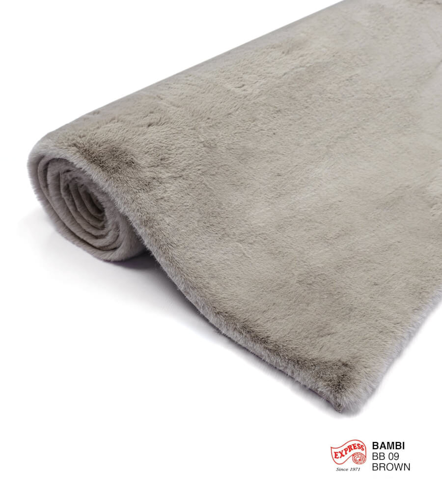 พรมปูพื้น EXPRESS CARPET รุ่น BAMBI รหัส BB09 S ขนาด 80X150 ซม. หนา 35 มม.  สีน้ำตาล_1