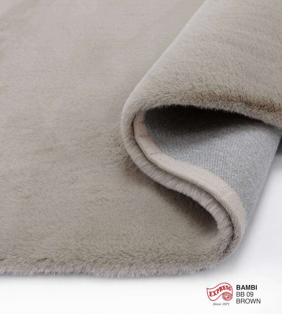 พรมปูพื้น EXPRESS CARPET รุ่น BAMBI รหัส BB09 S ขนาด 80X150 ซม. หนา 35 มม.  สีน้ำตาล_2