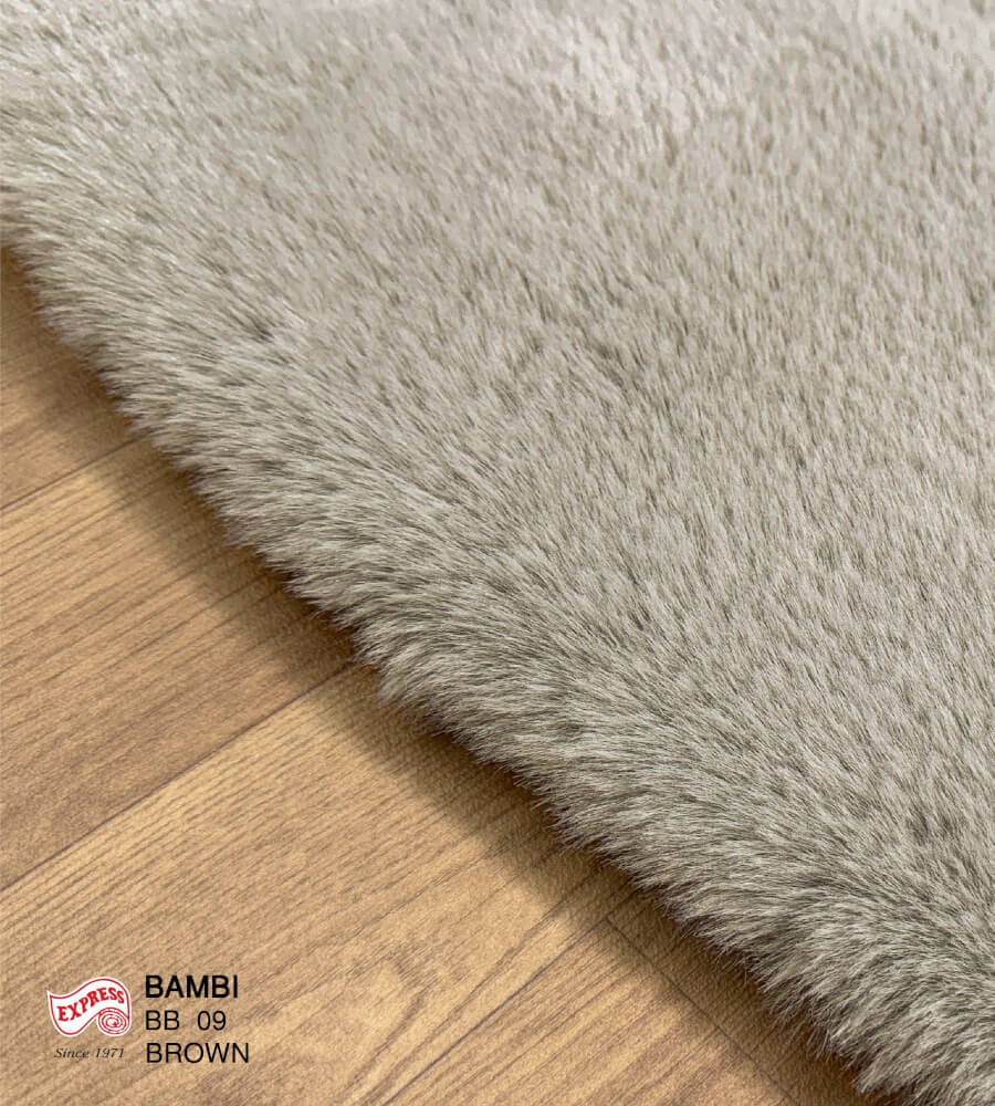 พรมปูพื้นวงกลม EXPRESS CARPET รุ่น BAMBI รหัส BB09 C200 ขนาด เส้นผ่านศูนย์กลาง 200 ซม. หนา 35 มม.  สีน้ำตาล_1
