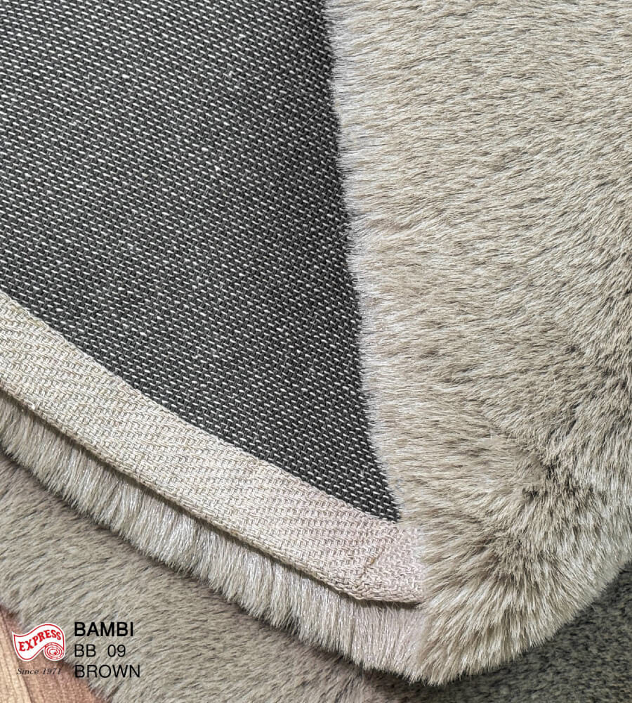 พรมปูพื้นวงกลม EXPRESS CARPET รุ่น BAMBI รหัส BB09 C200 ขนาด เส้นผ่านศูนย์กลาง 200 ซม. หนา 35 มม.  สีน้ำตาล_2