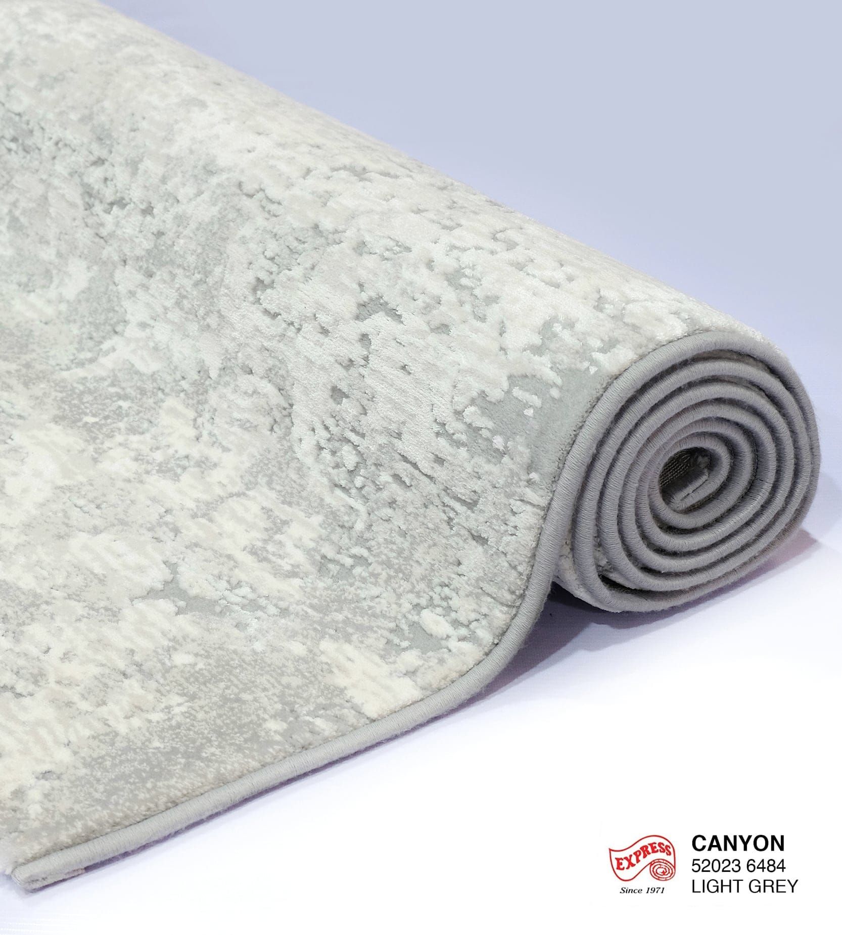 พรมปูพื้น EXPRESS CARPET รุ่น CANYON รหัส 52023 6484 ขนาด 160X230 ซม.หนา 11 มม. สีเทา
