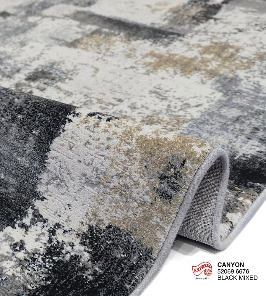 พรมปูพื้น EXPRESS CARPET รุ่น CANYON รหัส 52069 6676 ขนาด 200X290 ซม.หนา 11 มม. สีเทาดำ_3