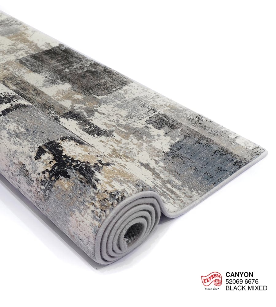 พรมปูพื้น EXPRESS CARPET รุ่น CANYON รหัส 52069 6676 ขนาด 200X290 ซม.หนา 11 มม. สีเทาดำ_2