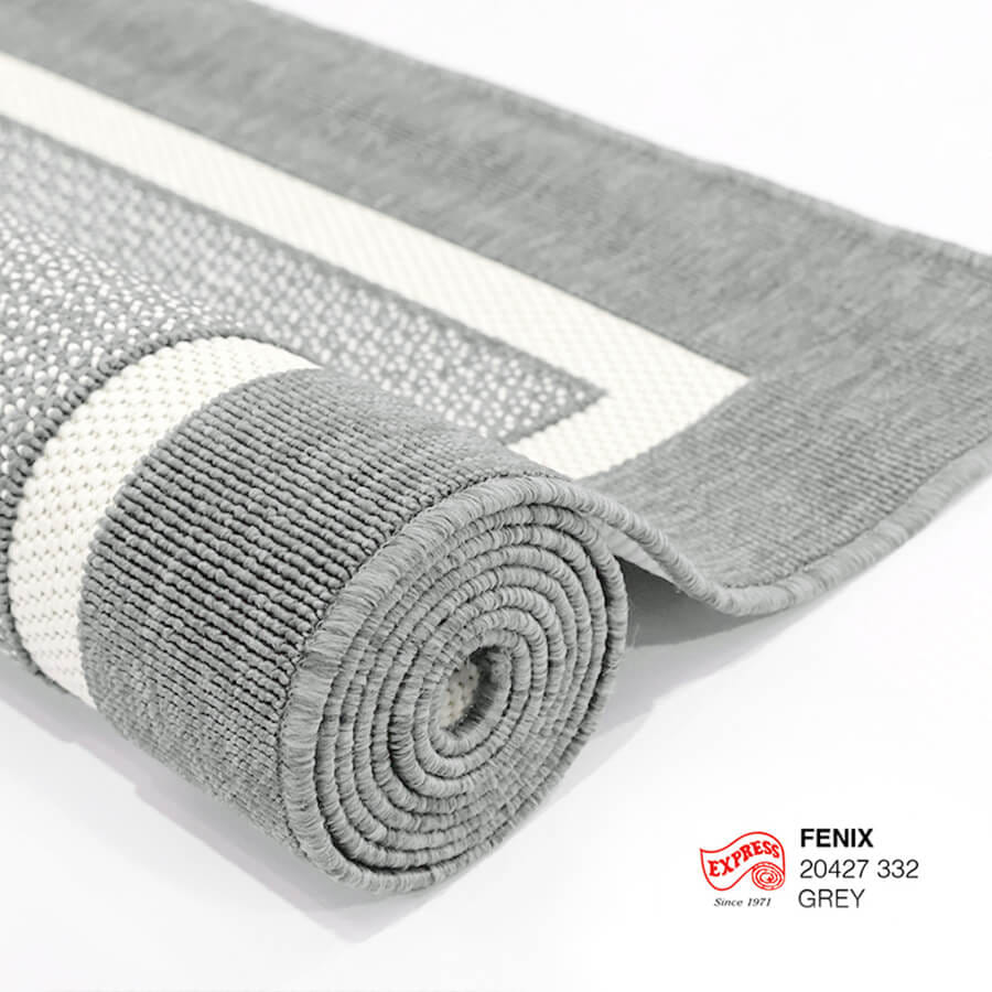 พรมปูพื้น EXPRESS CARPET รุ่น FENIX รหัส 20427 332 M ขนาด 120X170 ซม. หนา 4 มม.  สีเทา_1