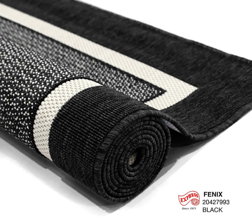 พรมปูพื้น EXPRESS CARPET รุ่น FENIX รหัส 20427 993 S ขนาด 80X150 ซม. หนา 4 มม.  สีดำ_1