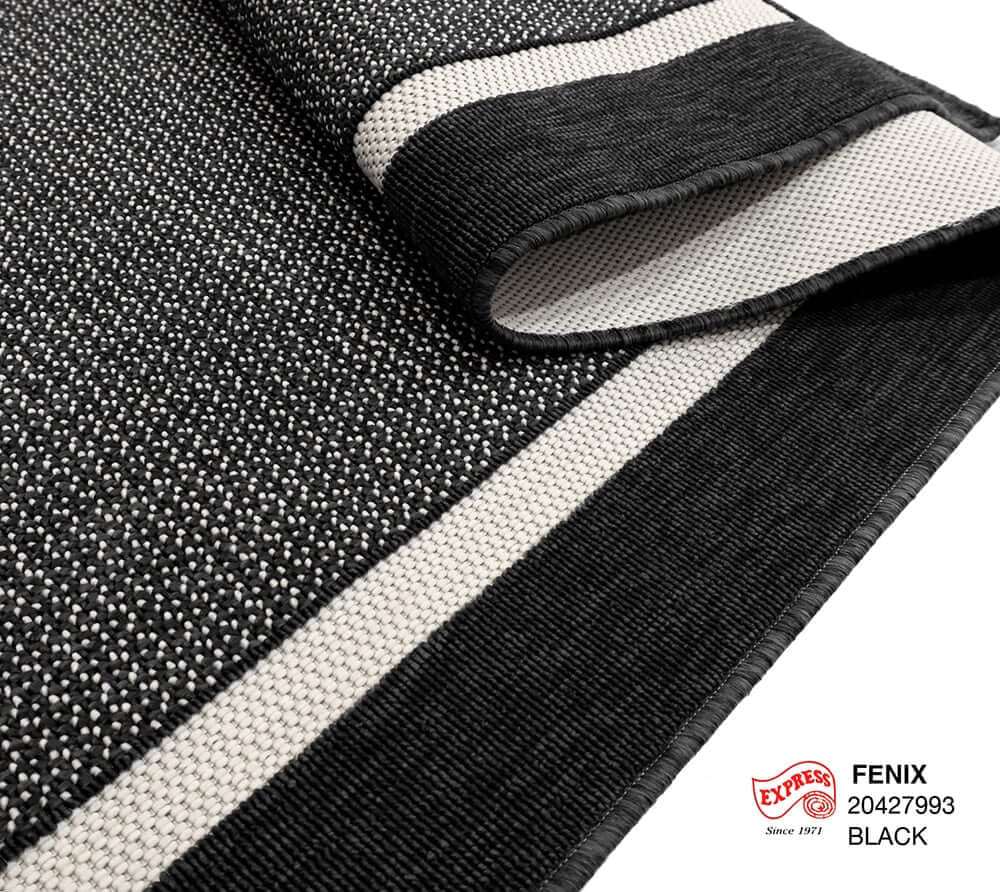 พรมปูพื้น EXPRESS CARPET รุ่น FENIX รหัส 20427 993 S ขนาด 80X150 ซม. หนา 4 มม.  สีดำ_2