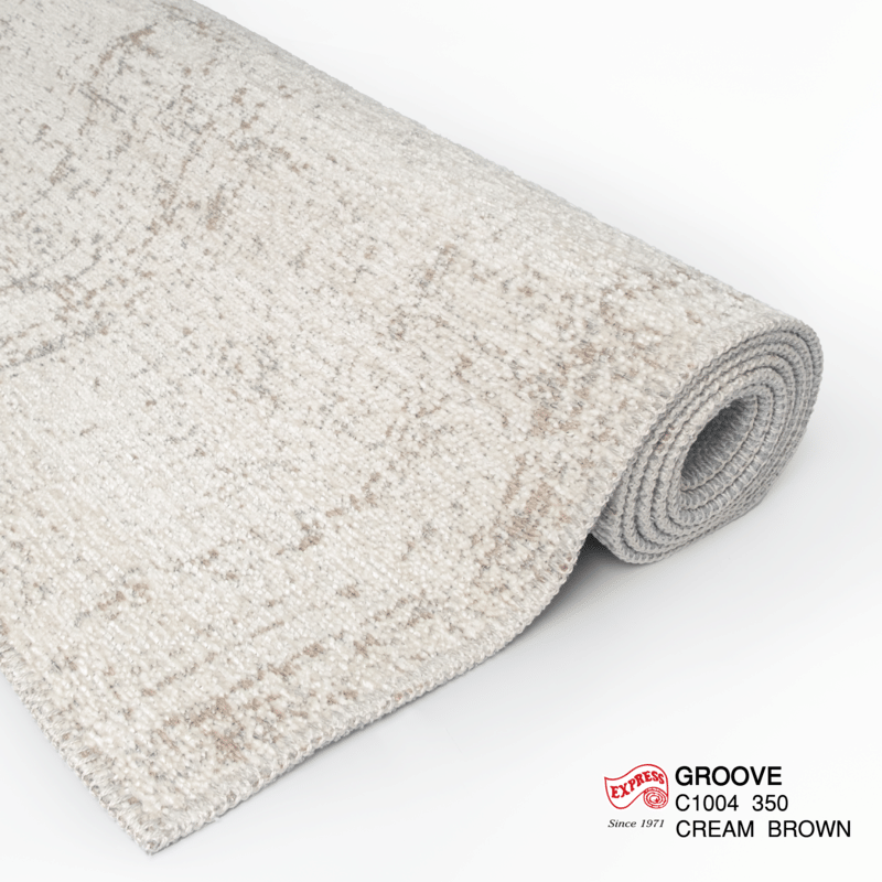 พรมปูพื้น EXPRESS CARPET รุ่น GROOVE รหัส C1004 350 ขนาด 200X290 ซม.หนา 4 มม. สีครีมน้ำตาล_3