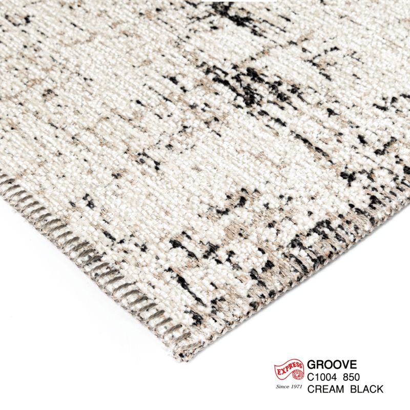 พรมปูพื้น EXPRESS CARPET รุ่น GROOVE รหัส C1004 850 ขนาด 160X230 ซม.หนา 4 มม. สีครีมดำ_2