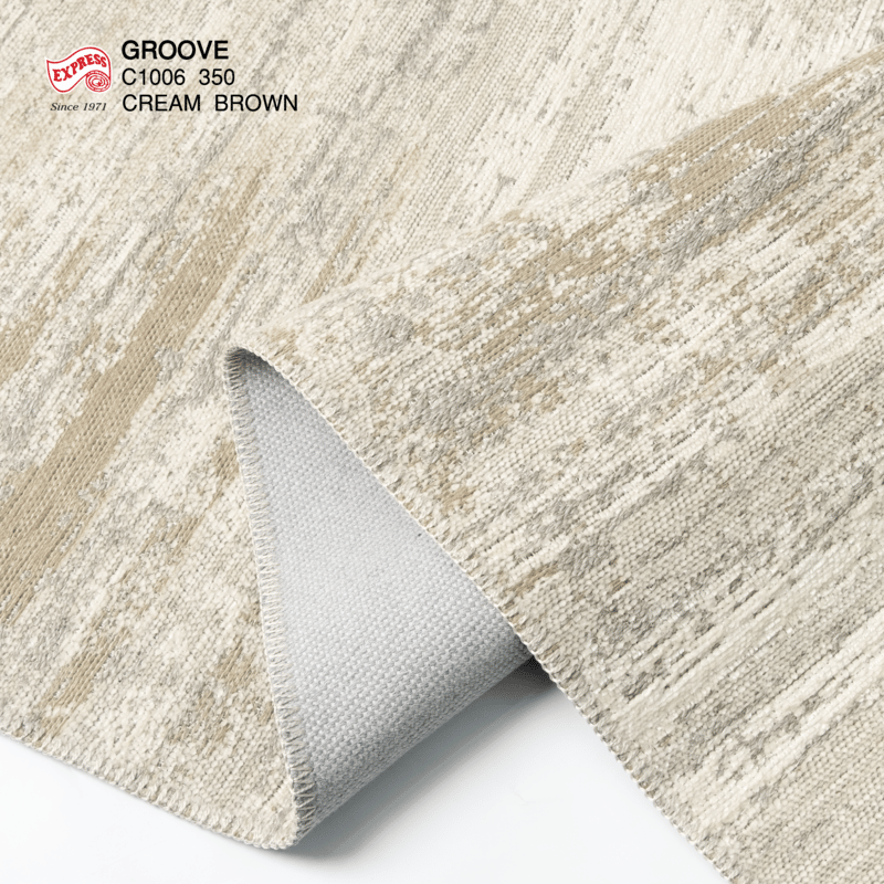 พรมปูพื้น EXPRESS CARPET รุ่น GROOVE รหัส C1006 350 ขนาด 160X230 ซม.หนา 4 มม. สีครีมน้ำตาล_4