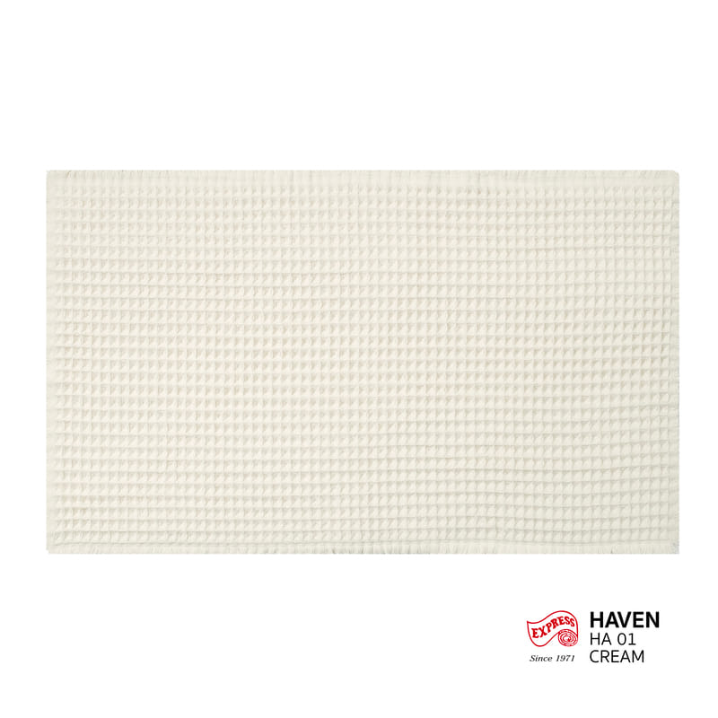 ผ้าเช็ดเท้า EXPRESS CARPET รุ่น HAVEN รหัส HA01 ขนาด 50X80 ซม. หนา 2 มม. สีครีม_0