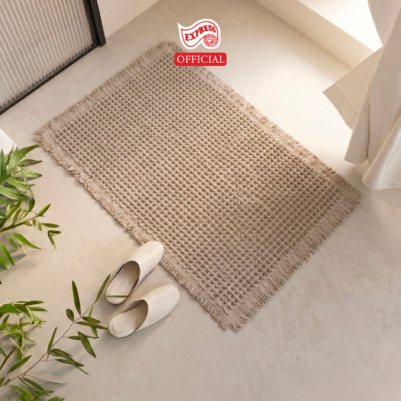 ผ้าเช็ดเท้า EXPRESS CARPET รุ่น HAVEN รหัส HA02 ขนาด 50X80 ซม. หนา 2 มม. สีน้ำตาล_5