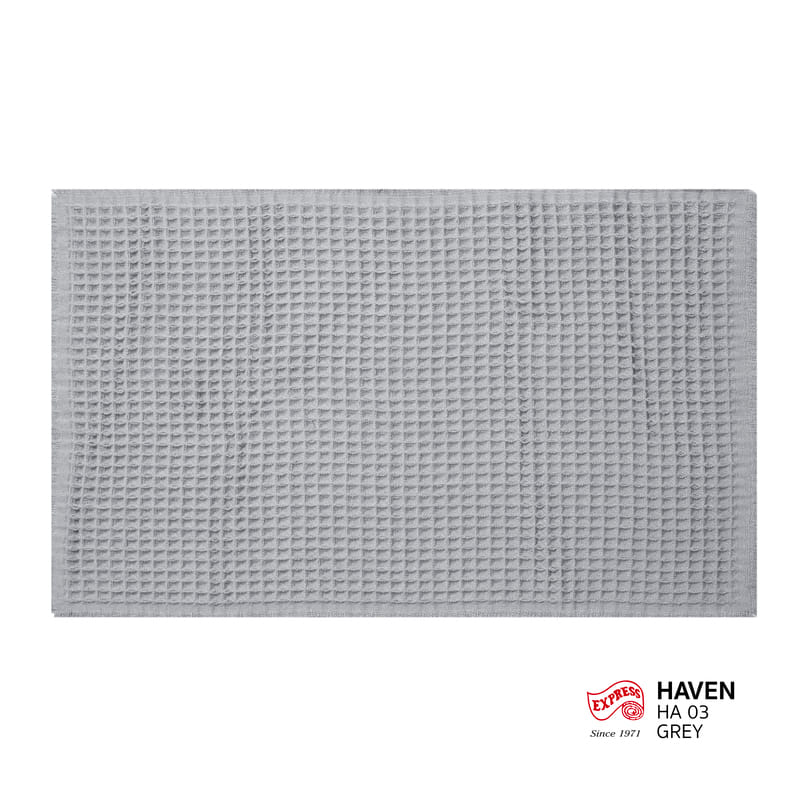 ผ้าเช็ดเท้า EXPRESS CARPET รุ่น HAVEN รหัส HA03 ขนาด 50X80 ซม. หนา 2 มม. สีเทา_0