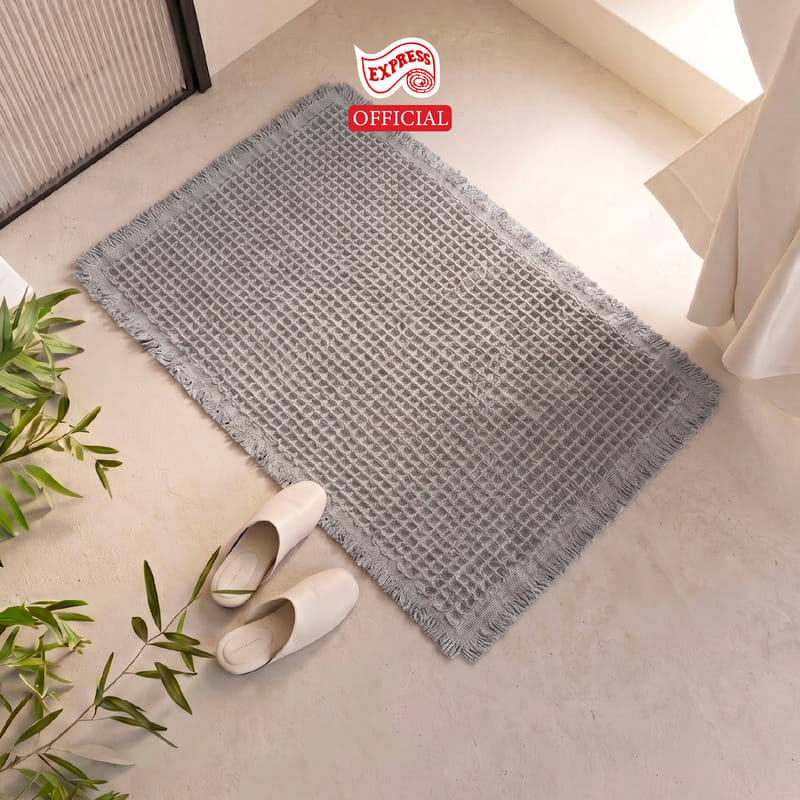 ผ้าเช็ดเท้า EXPRESS CARPET รุ่น HAVEN รหัส HA03 ขนาด 50X80 ซม. หนา 2 มม. สีเทา_5