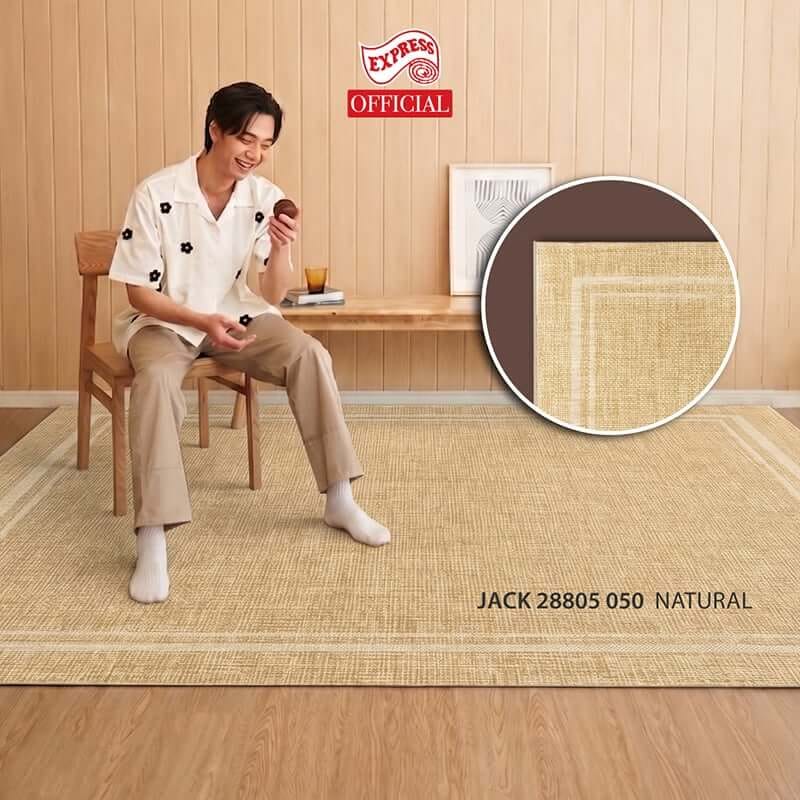 พรมปูพื้น EXPRESS CARPET รุ่น JACK รหัส 28805 050 L ขนาด 160X230 ซม. หนา 4 มม.  สีน้ำตาล_3