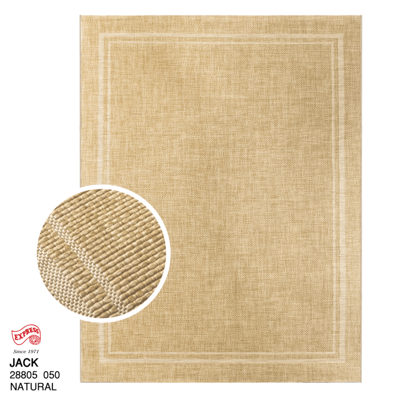 พรมปูพื้น EXPRESS CARPET รุ่น JACK รหัส 28805 050 L ขนาด 160X230 ซม. หนา 4 มม.  สีน้ำตาล_0