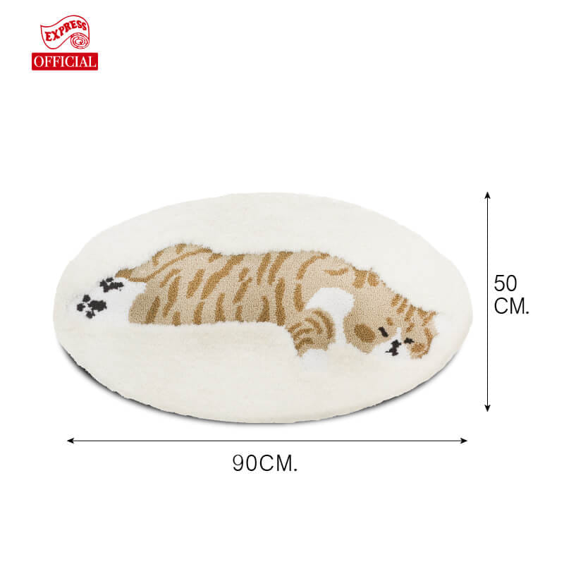 พรมเช็ดเท้าลายน้องแมว EXPRESS CARPET รุ่น IDM3-1 ขนาด50X90 ซม. หนา 5-16 มม. สีครีม _2