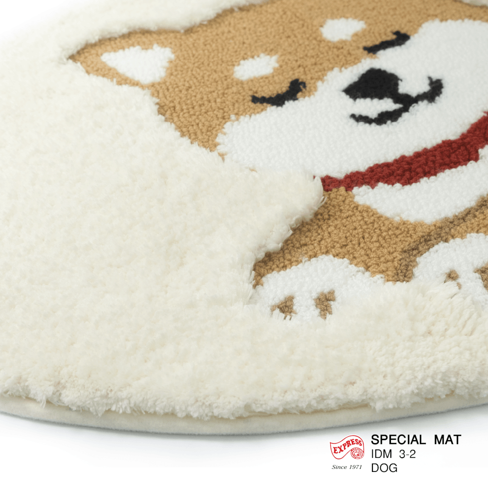 พรมเช็ดเท้าลายน้องหมา EXPRESS CARPET รุ่น IDM3-2 ขนาด50X90 ซม. หนา 5-16 มม. สีครีม _1