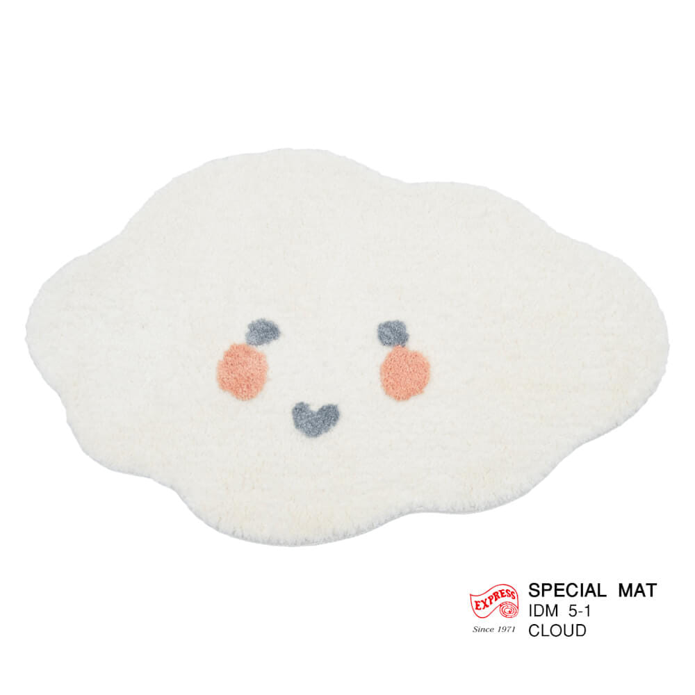 พรมเช็ดเท้าลายก้อนเมฆ EXPRESS CARPET รุ่น IDM5-1 ขนาด50X80 ซม. หนา 10-16 มม. สีครีม _0