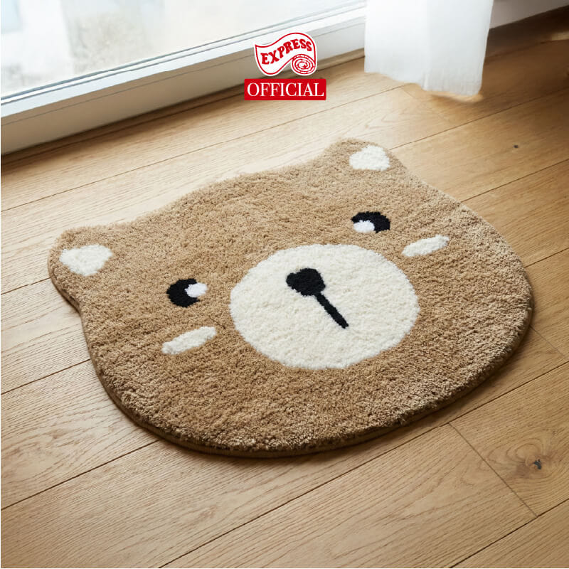 พรมเช็ดเท้าลายน้องหมี EXPRESS CARPET รุ่น IDM6-1 ขนาด63X70 ซม. หนา 10-16 มม. สีน้ำตาล _3