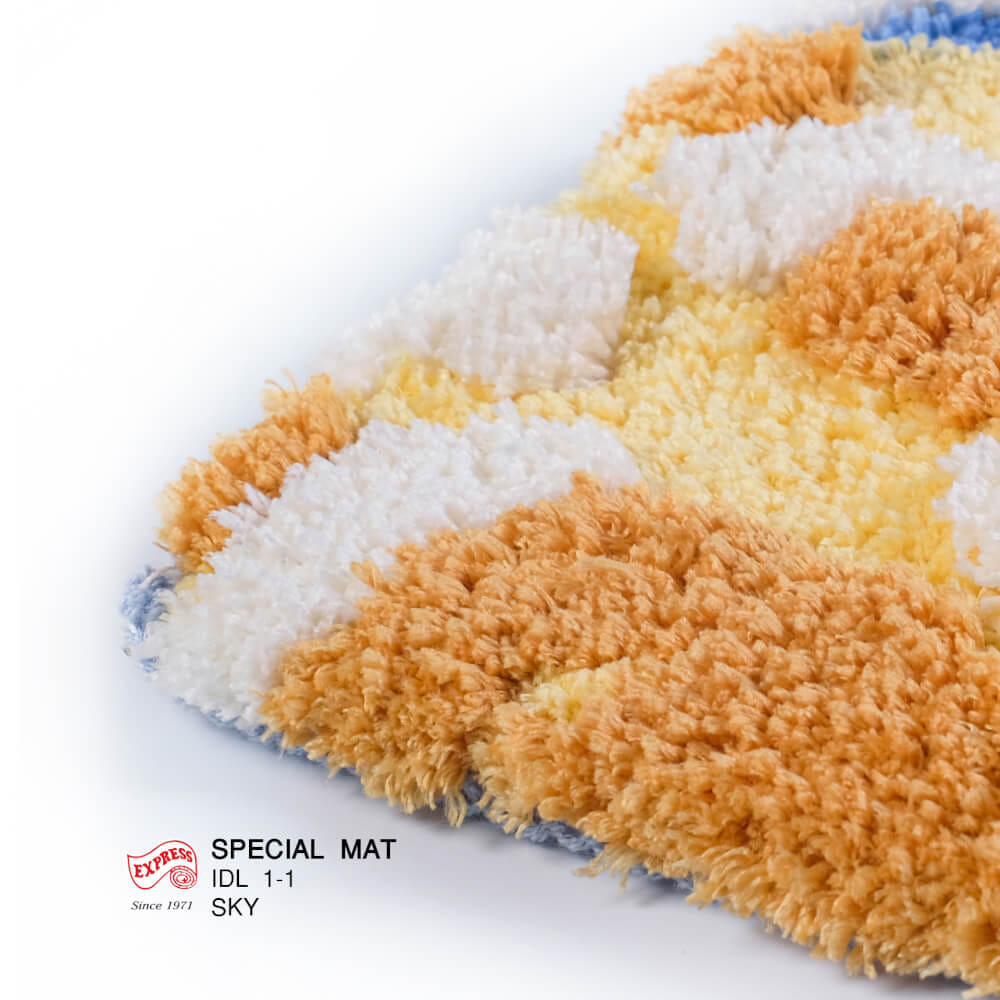 พรมเช็ดเท้าลายท้องฟ้า EXPRESS CARPET รุ่น IDL1-1 ขนาด50X120 ซม. หนา 10-20 มม. หลากสี _1