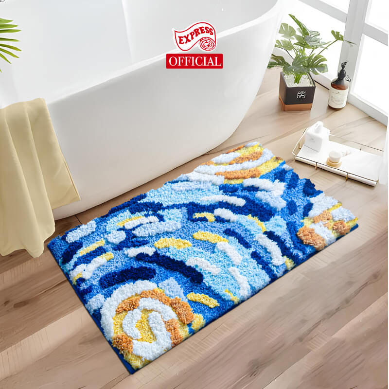 พรมเช็ดเท้าลายท้องฟ้า EXPRESS CARPET รุ่น IDM1-1 ขนาด45X70 ซม. หนา 10-20 มม. หลากสี _3