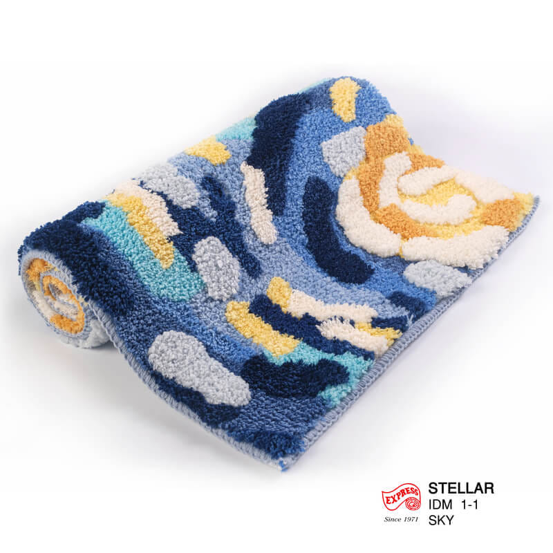 พรมเช็ดเท้าลายท้องฟ้า EXPRESS CARPET รุ่น IDM1-1 ขนาด45X70 ซม. หนา 10-20 มม. หลากสี _2