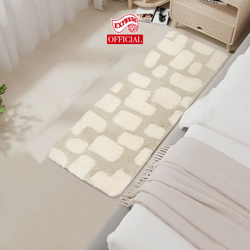 พรมเช็ดเท้ายาว EXPRESS CARPET รุ่น AL1-1 ขนาด50X120 ซม. หนา 20 มม. สีครีม _3