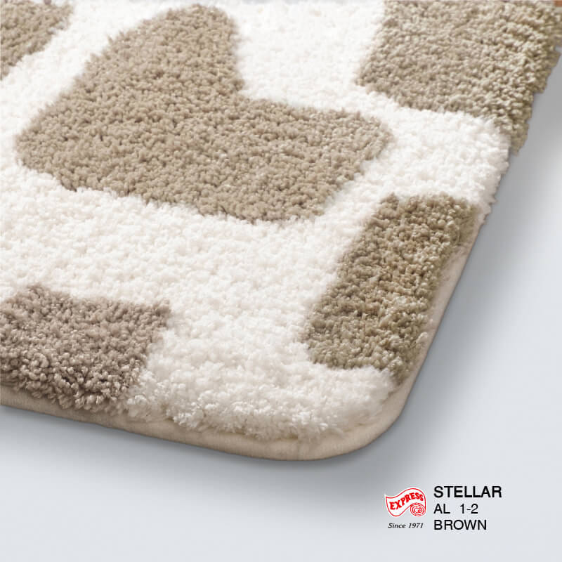 พรมเช็ดเท้ายาว EXPRESS CARPET รุ่น AL1-2 ขนาด50X120 ซม. หนา 20 มม. สีน้ำตาล _1