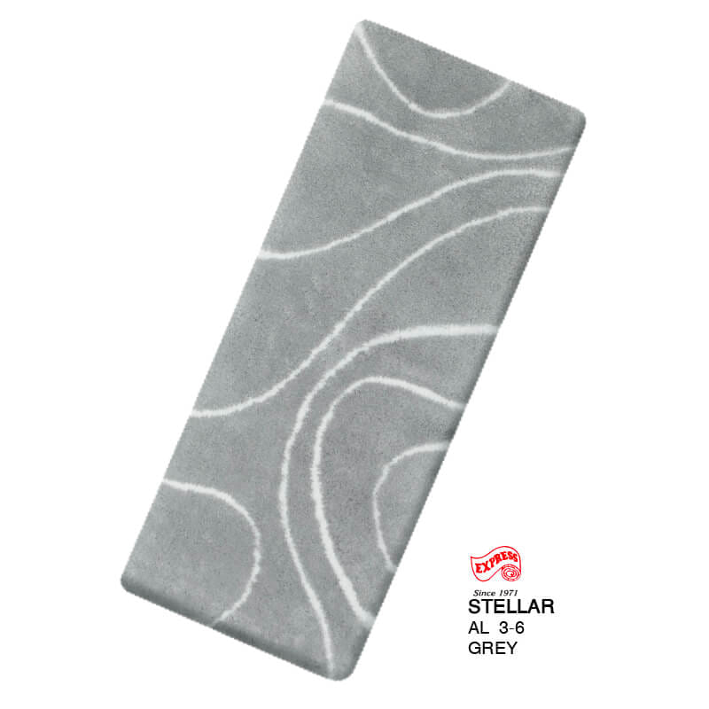 พรมเช็ดเท้ายาว EXPRESS CARPET รุ่น AL3-6 ขนาด50X120 ซม. หนา 18-23 มม. สีเทา _0