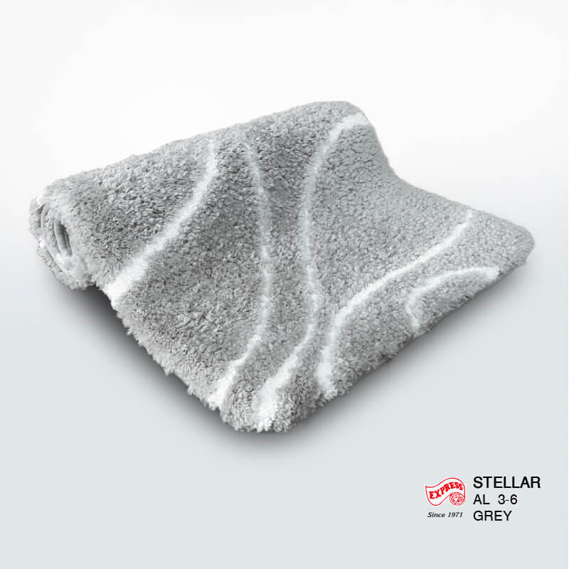 พรมเช็ดเท้ายาว EXPRESS CARPET รุ่น AL3-6 ขนาด50X120 ซม. หนา 18-23 มม. สีเทา _2