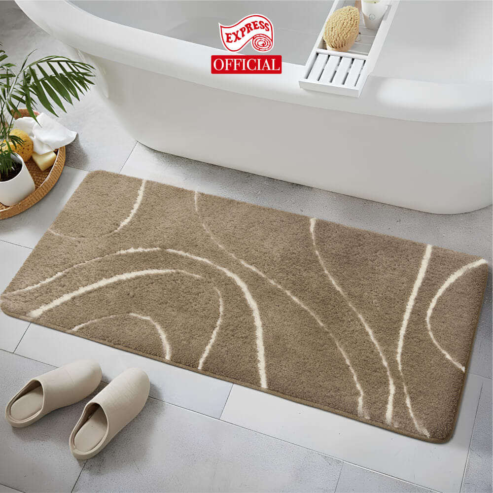 พรมเช็ดเท้ายาว EXPRESS CARPET รุ่น AL3-7 ขนาด50X120 ซม. หนา 18-23 มม. สีโทป _3