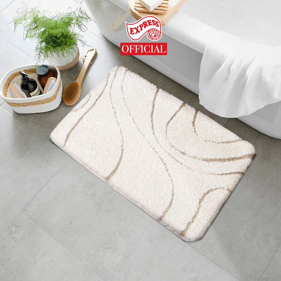 พรมเช็ดเท้าหน้าประตู EXPRESS CARPET รุ่น AM3-1 ขนาด45X70 ซม. หนา 18-23 มม. สีครีม _3